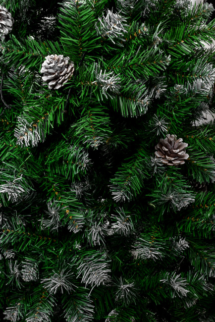 Новогодняя ель GreenLand Klara заснеженная 165 см + гирлянда - фото4