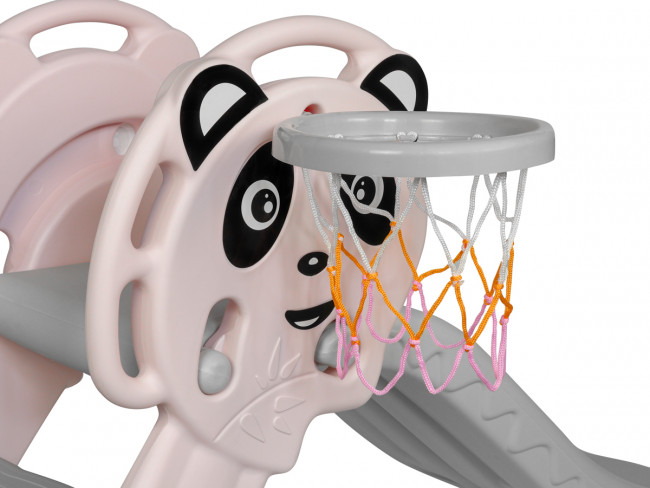 Детская горка с баскетбольным кольцом Kid's Care ZK800-22 (розовый) - фото5