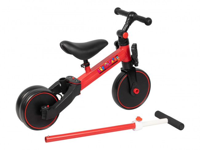 Детский велосипед-беговел с ручкой Kid's Care 003T (красный) - фото3