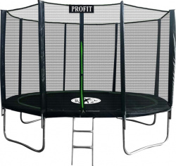 Батут ProFit Premium Black 312 см PRO с внешней защитной сеткой и лестницей - фото