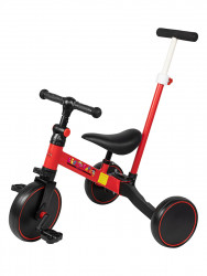 Детский велосипед-беговел с ручкой Kid's Care 003T (красный) - фото
