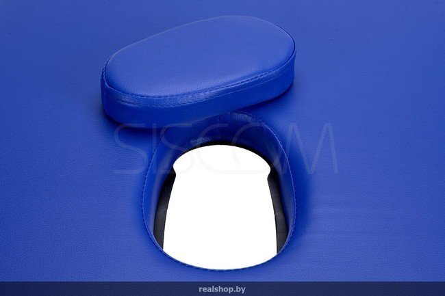 Складной 2-х секционный алюминиевый массажный стол BodyFit, синий - фото6