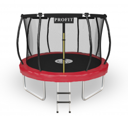 Батут ProFit Premium Red 312 см PRO с защитной сеткой и лестницей - фото